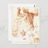 Michelangelo - libysches Sibyl-Gemälde Postkarte (Vorne/Hinten)