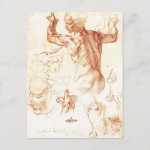 Michelangelo - libysches Sibyl-Gemälde Postkarte