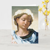 Michelangelo Madonna and Child Christmas Card Karte (Gelbe Blume)