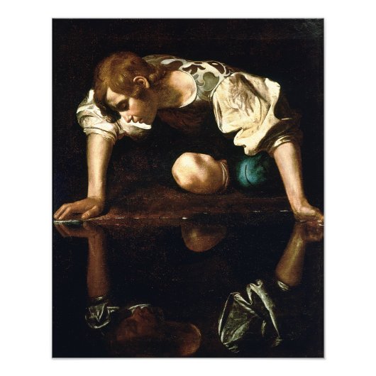 Michelangelo Merisi da Caravaggio "Narcissus" Fotodruck (Vorne)