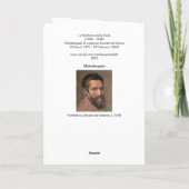 MICHELANGELO PIETA CARD FEIERTAGSKARTE (Rückseite)