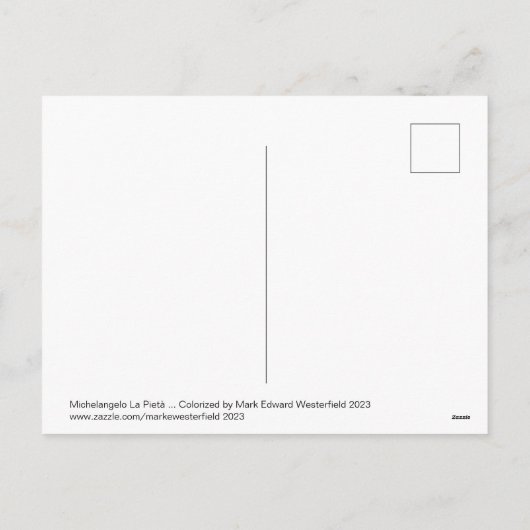 MICHELANGELO PIETA POSTCARD FEIERTAGSPOSTKARTE (Rückseite)