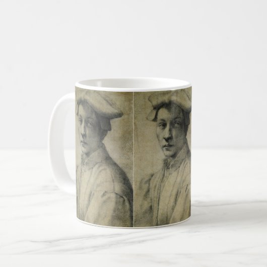 Michelangelo Portrait von Andrea Quaratesi Kaffeetasse (Vorderseite Links)