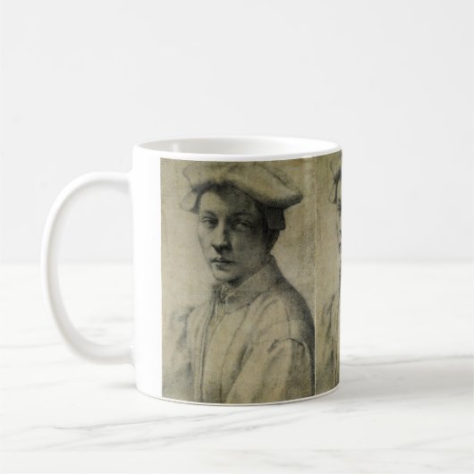 Michelangelo Portrait von Andrea Quaratesi Kaffeetasse (Links)