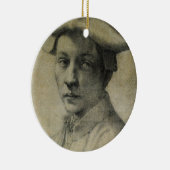 Michelangelo Portrait von Andrea Quaratesi Keramik Ornament (Rechts)