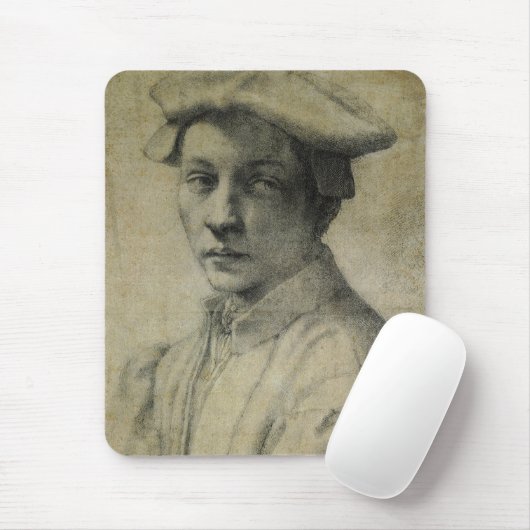 Michelangelo Portrait von Andrea Quaratesi Mousepad (Mit Mouse)