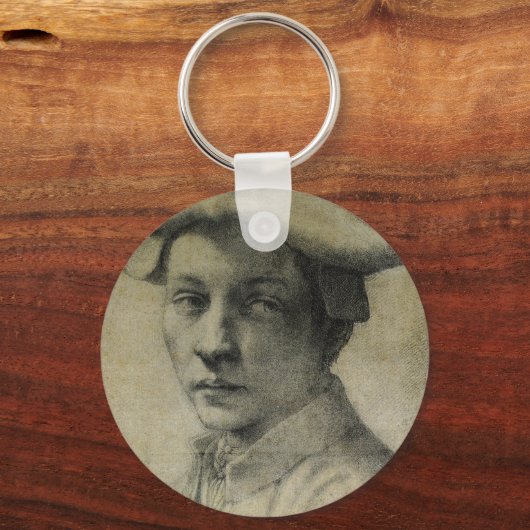 Michelangelo Portrait von Andrea Quaratesi Schlüsselanhänger (Rückseite)