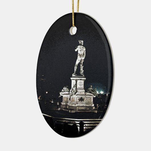 Michelangelo-Quadrat Keramik Ornament (Links)