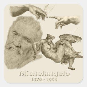 Michelangelo Quadratischer Aufkleber