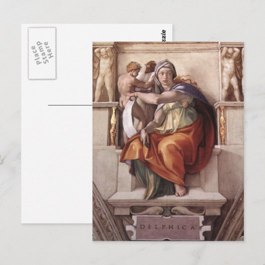 Michelangelo Renaissance Art Postkarte (Vorne/Hinten)