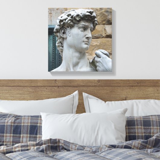 Michelangelo’s David Leinwanddruck (Insitu (Schlafzimmer))