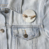 Michelangelo Schöpfung Adams Hände Fine Art Button (Beispiel)