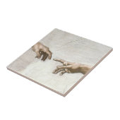 Michelangelo Schöpfung Adams Hände Fine Art Fliese (Seite)