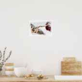 Michelangelo-Schöpfung der menschlichen Faustblase Poster (Küche)