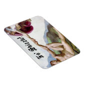 Michelangelo Schöpfung des Menschen Faustschlag fü Magnet (Rechte Seite)