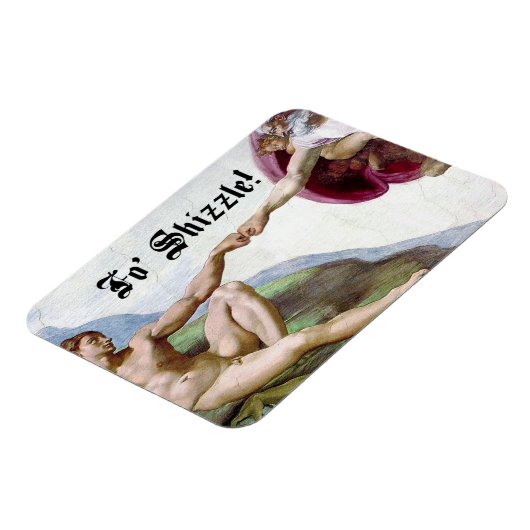 Michelangelo Schöpfung des Menschen Faustschlag fü Magnet (Linke Seite)