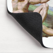 Michelangelo Schöpfung des Menschen Faustschlag fü Mousepad (Ecke)