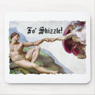 Michelangelo Schöpfung des Menschen Faustschlag fü Mousepad
