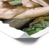Michelangelo Schöpfung des Menschen Faustschlag fü Poster (Ecke)