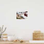 Michelangelo Schöpfung des Menschen Faustschlag fü Poster (Küche)