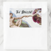 Michelangelo Schöpfung des Menschen Faustschlag fü Rechteckiger Aufkleber (Tasche)