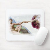 Michelangelo Schöpfung des Menschen - Gott Adam Fa Mousepad (Mit Mouse)