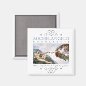 Michelangelo Schöpfung des Menschen Malerei mit Zi Magnet (Vorderseite/Rückseite)