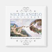 Michelangelo Schöpfung des Menschen Malerei mit Zi Magnet (Vorne)