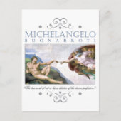 Michelangelo Schöpfung des Menschen Malerei mit Zi Postkarte (Vorderseite)