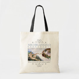 Michelangelo Schöpfung des Menschen Malerei mit Zi Tragetasche