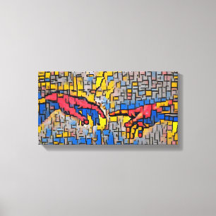 Michelangelo Schöpfung von Adam Abstrakt & farben Leinwanddruck
