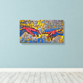 Michelangelo Schöpfung von Adam Abstrakt & farbenf Leinwanddruck (Insitu (Holzboden))