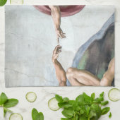 Michelangelo-Schöpfung von Adam Geschirrtuch (Gefaltet)