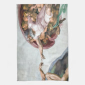Michelangelo-Schöpfung von Adam Geschirrtuch (Vertikal)