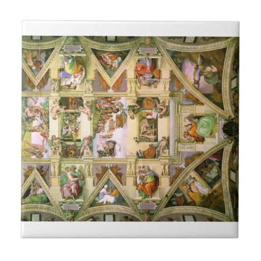 Michelangelo - Sistine Chapel Ceiling Fliese (Vorderseite)