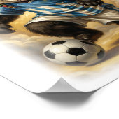 Michelangelo-Stil-Panda-Design auf einem Poster (Ecke)