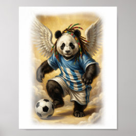 Michelangelo-Stil-Panda-Design auf einem Poster