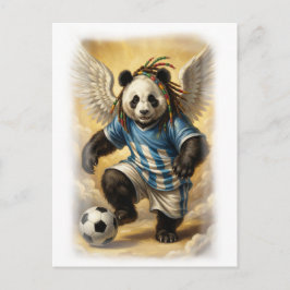 Michelangelo style Panda Design on a Feiertagspostkarte
