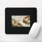Michelangelo - The Creation Of Adam _ Famous Paint Mousepad (Mit Mouse)