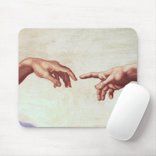 Michelangelo übergibt Mausunterlage Mousepad (Mit Mouse)