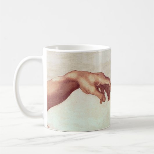 Michelangelo übergibt Tasse (Links)