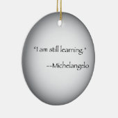 Michelangelo-Zitat Keramik Ornament (Rechts)