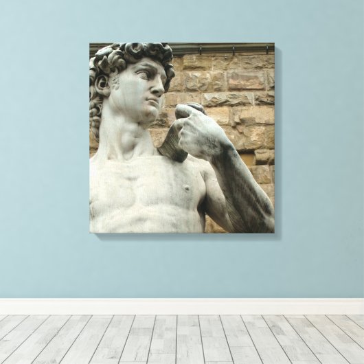 Michelangelos David 1 Canvas Print Leinwanddruck (Insitu (Holzboden))