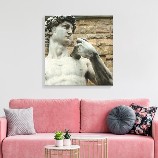 Michelangelos David 1 Canvas Print Leinwanddruck (Insitu (Wohnzimmer))