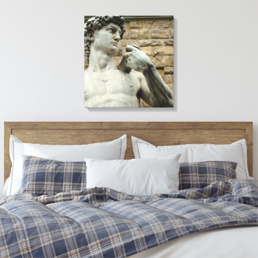 Michelangelos David 1 Canvas Print Leinwanddruck (Insitu (Schlafzimmer))