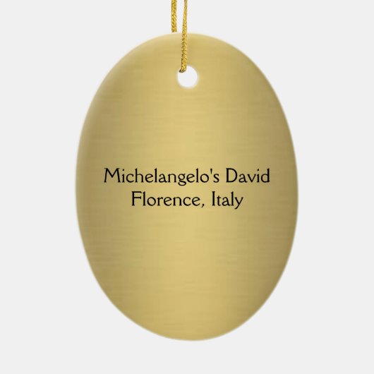 Michelangelos David 2 Keramik Ornament (Hinten)