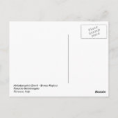 Michelangelos David 2 Postkarte (Rückseite)