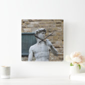 Michelangelo's David Quadratische Wanduhr (Zuhause)