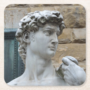 Michelangelos David Rechteckiger Pappuntersetzer