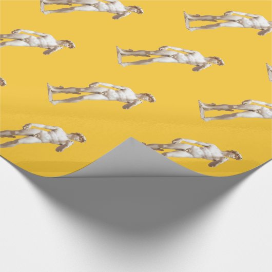 Michelangelos David-Skulptur besonders angefertigt Geschenkpapier (Ecke)